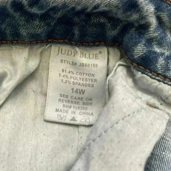 Judy Blue Size 14w Acid Wash Skinny Jeans Style # JB88155 - Picture 4 of 10
